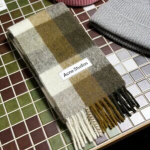 Acne Studios Plaid Wool Scarf